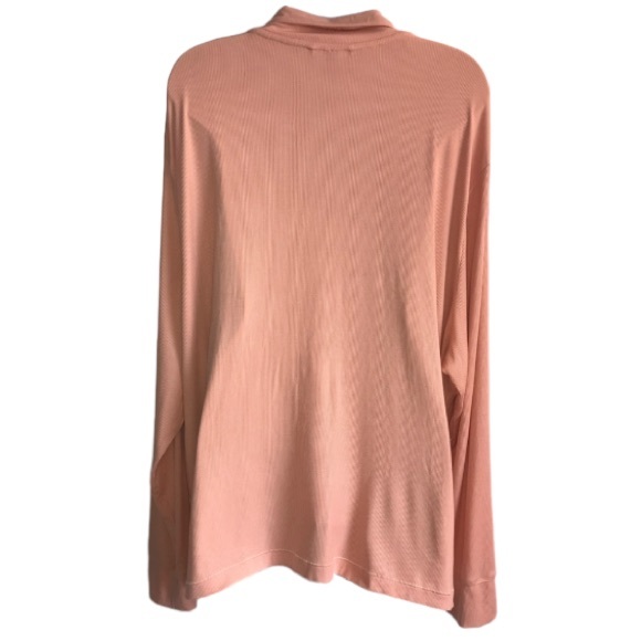 SKIMS peach ribbed super soft & stretchy button up pajama top size 2X NWOT - Picture 8 of 13